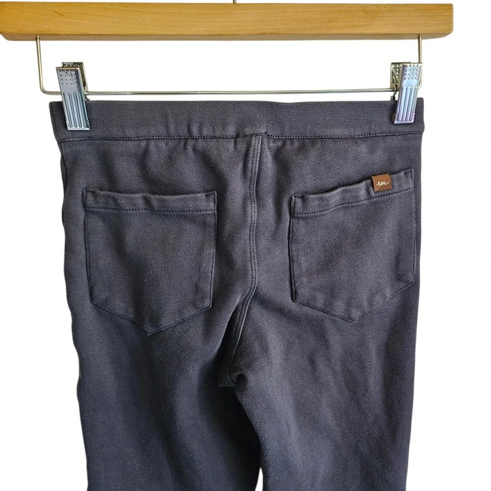Tea Collection‎ Knit Jeggings Pull On Pants Moto Style Gray Kids 12
